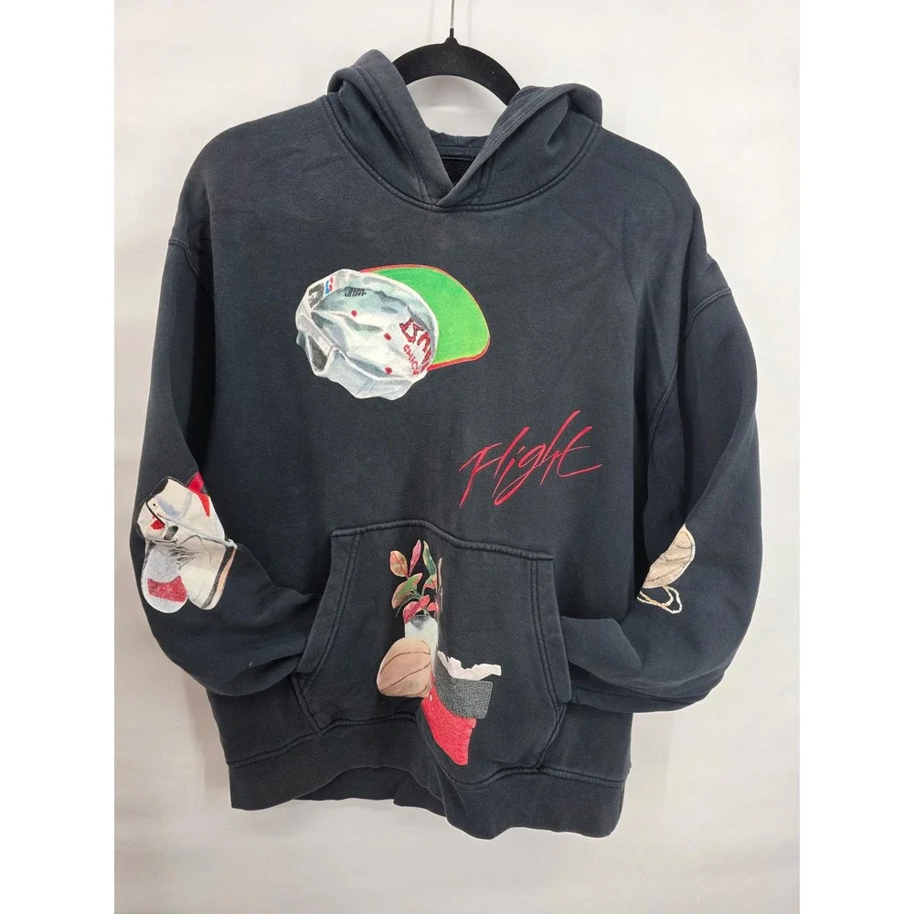 Jordan Artist Series Jacob Rochester Flight World Tour Hoodie Black Mens Medium